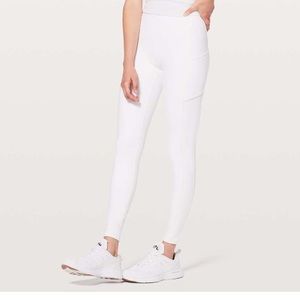Lululemon White Speed Up Tight 28” Size 2